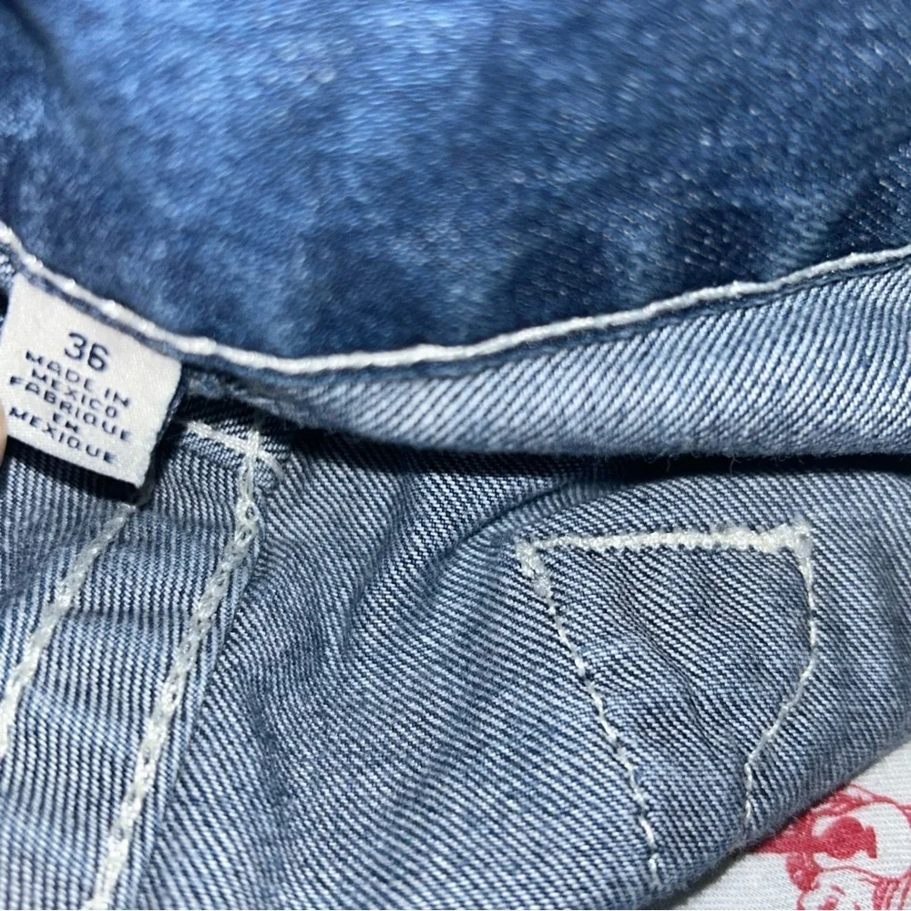 Men true religion blue jeans straight size 36 denim pants